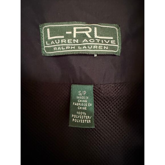 L-RL Ralph Lauren Active Hooded Zip Up Hooded Rain Jacket Women’s Sz S Black - Picture 5 of 5